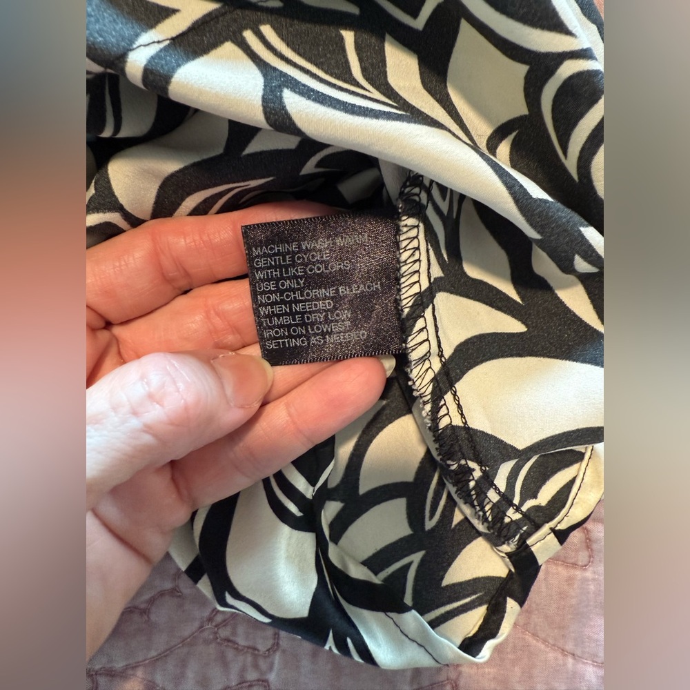 Mixit Black and White Patterned Button Down Shirt - Picture 13 of 14